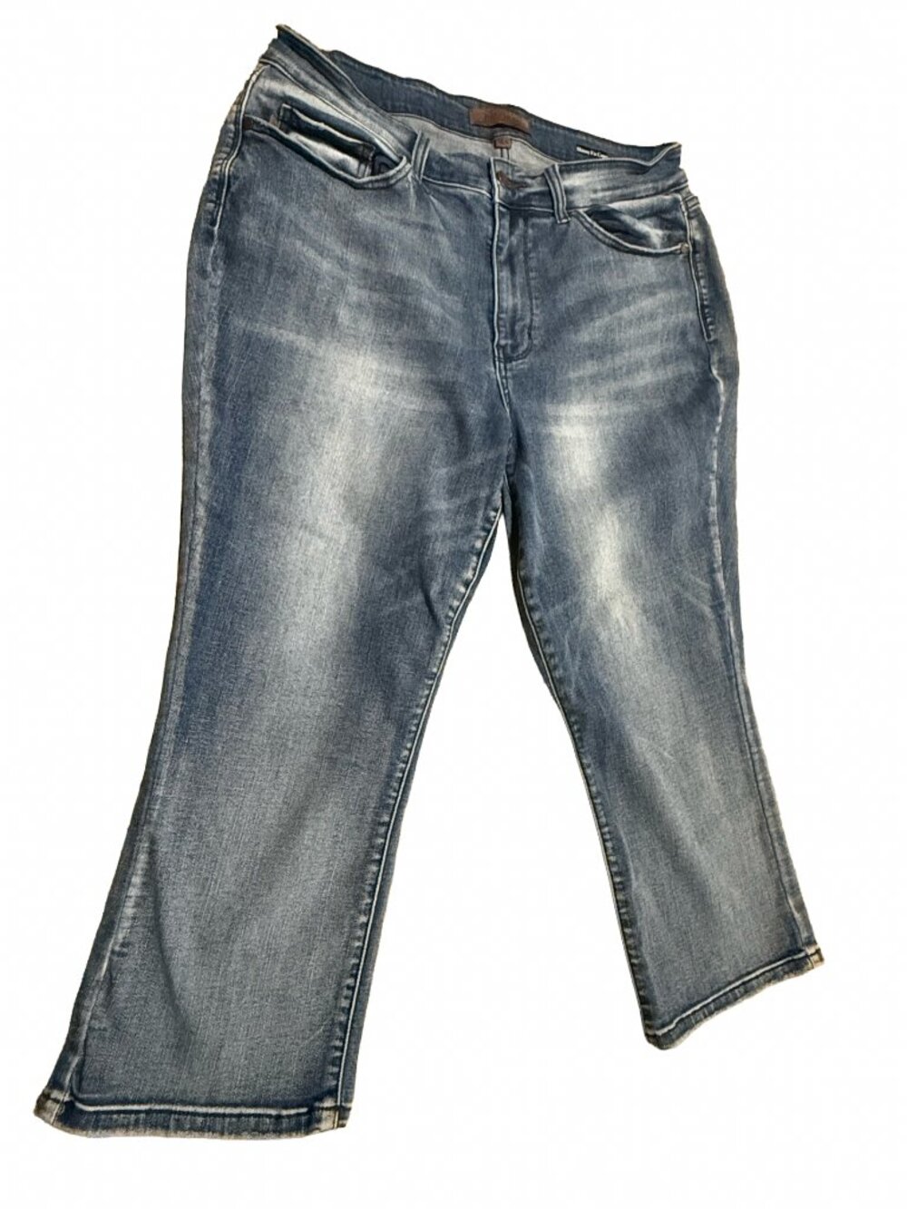 Judy Blue 18W Skinny Fit Capri Jeans High Rise Medium Wash Stretch 72114